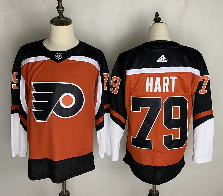 Men's Philadelphia Flyers Carter Hart #79 Orange Jersey