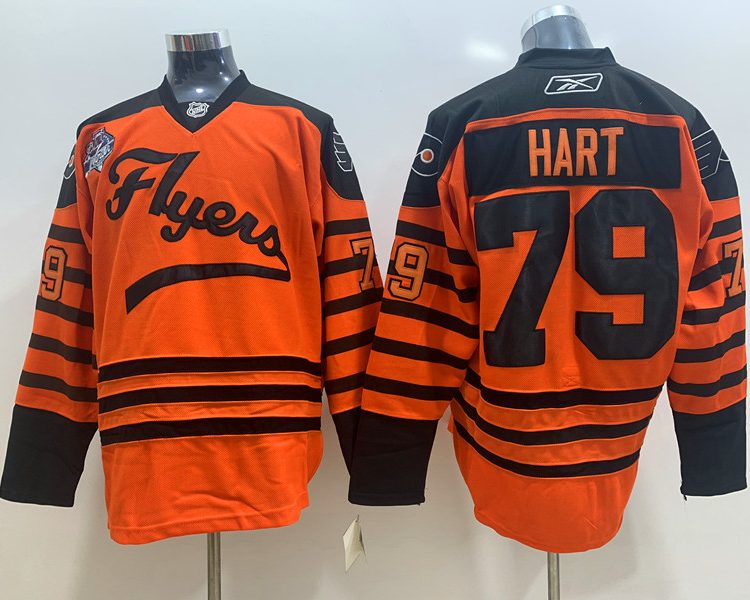 Men's Philadelphia Flyers Carter Hart #79 Orange Jersey