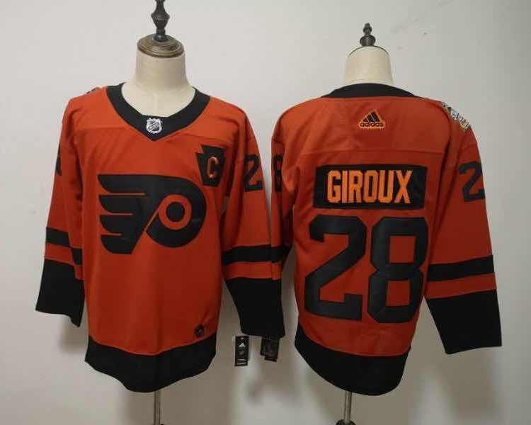Men's Philadelphia Flyers Claude Giroux #28 Orange Jersey