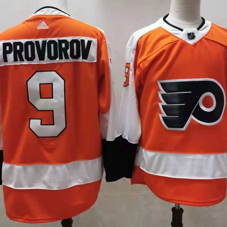 Men's Philadelphia Flyers Ivan Provorov #9 Orange Jersey