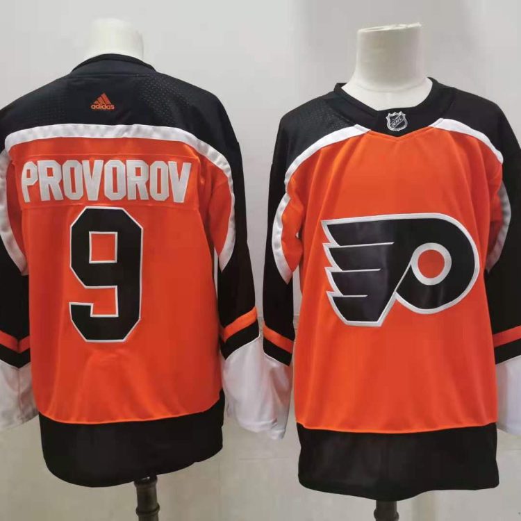 Men's Philadelphia Flyers Ivan Provorov #9 Orange Jersey