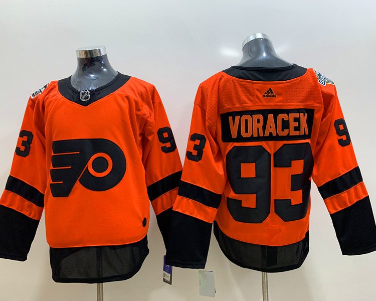 Men's Philadelphia Flyers Jakob Voracek #93 Orange Jersey