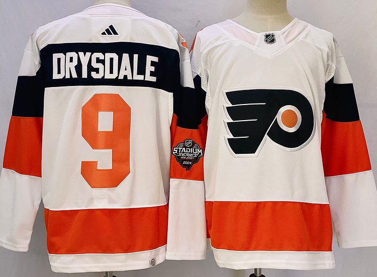 Men's Philadelphia Flyers Jamie Drysdale #9 White Jersey