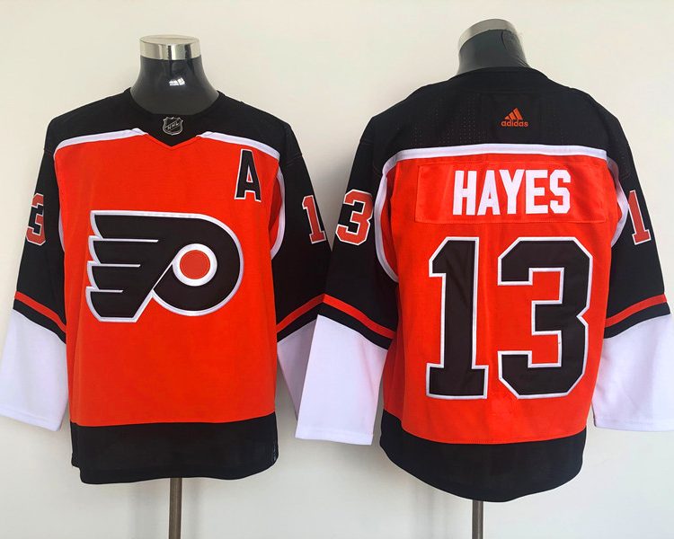 Men's Philadelphia Flyers Kevin Hayes #13 Orange Jersey