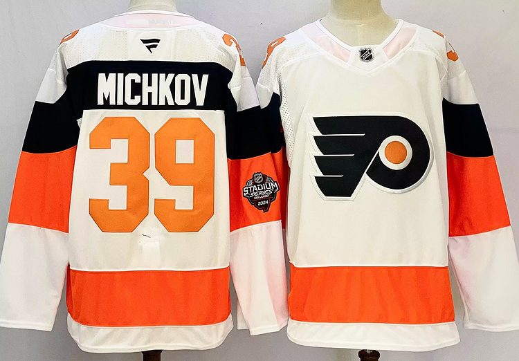 Men's Philadelphia Flyers Matvei Michkov #39 White Jersey