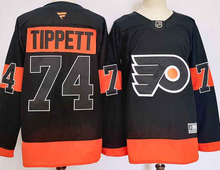 Men's Philadelphia Flyers Owen Tippett #74 Black Jersey