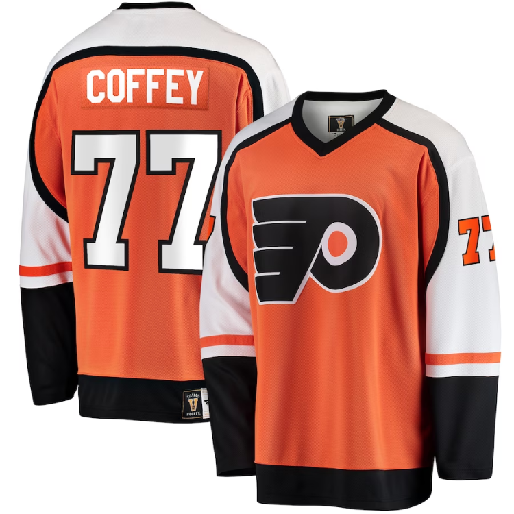 Men's Philadelphia Flyers Paul Coffey #77 Orange Jersey