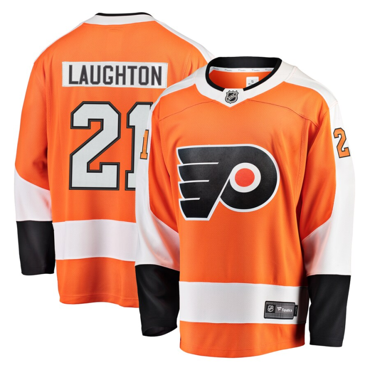 Men's Philadelphia Flyers Scott Laughton #21 Orange Jersey
