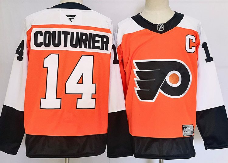 Men's Philadelphia Flyers Sean Couturier #14 Oange Jersey