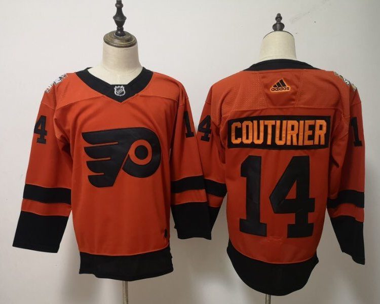 Men's Philadelphia Flyers Sean Couturier #14 Orange Jersey