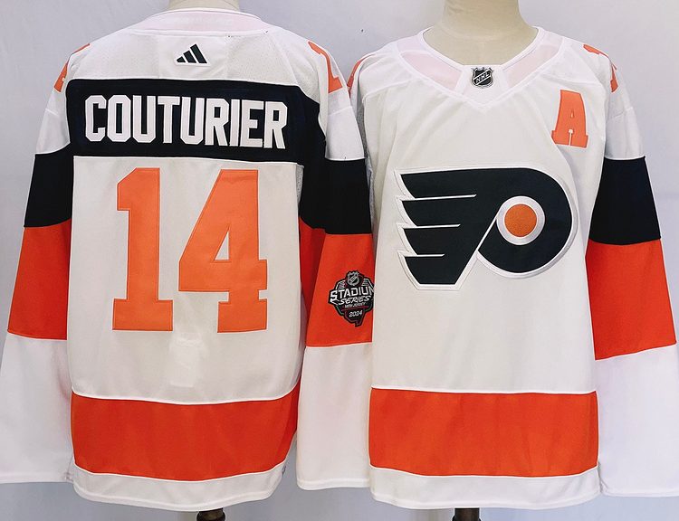 Men's Philadelphia Flyers Sean Couturier #14 White Jersey