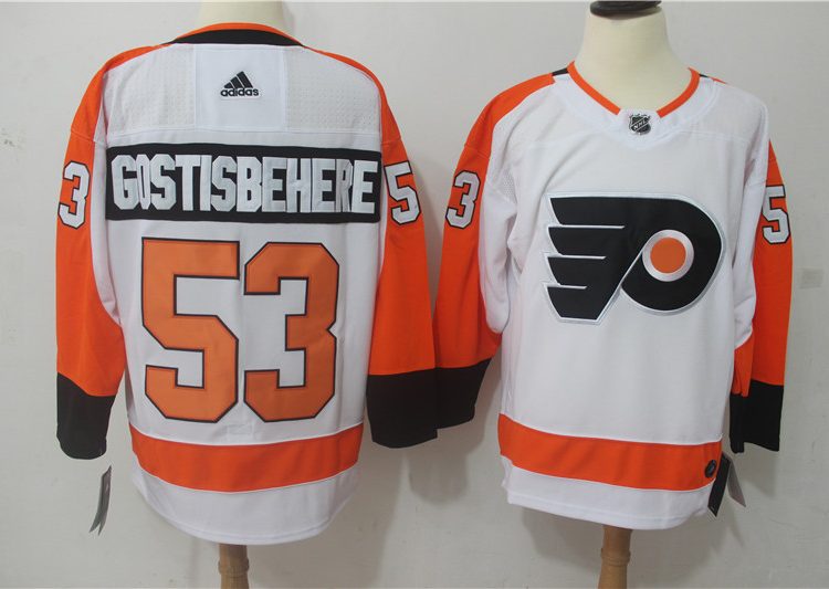 Men's Philadelphia Flyers Shayne Gostisbehere #53 White Jersey