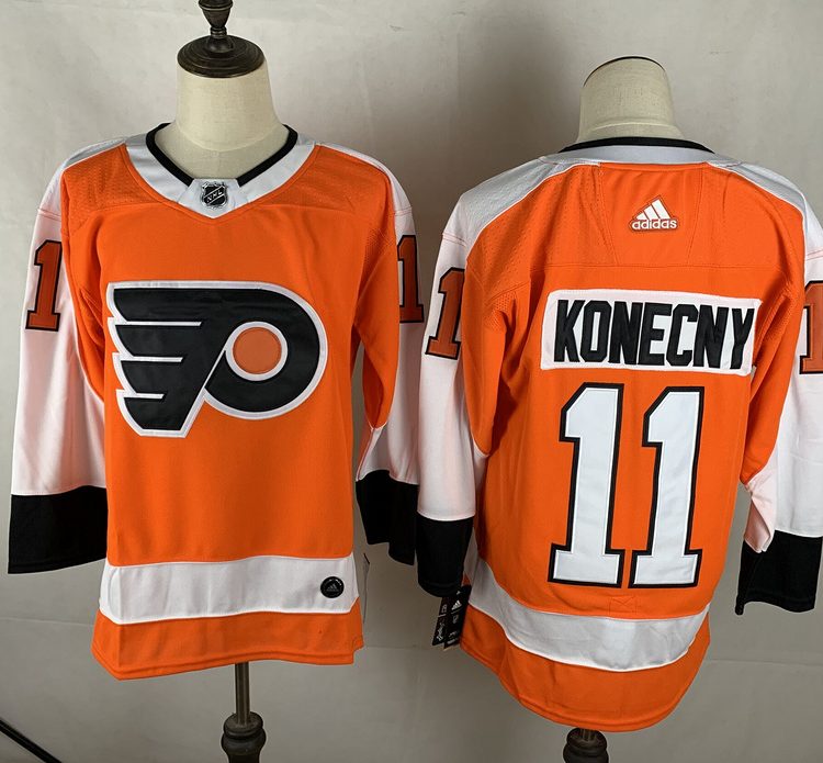 Men's Philadelphia Flyers Travis Konecny #11 Orange Jersey