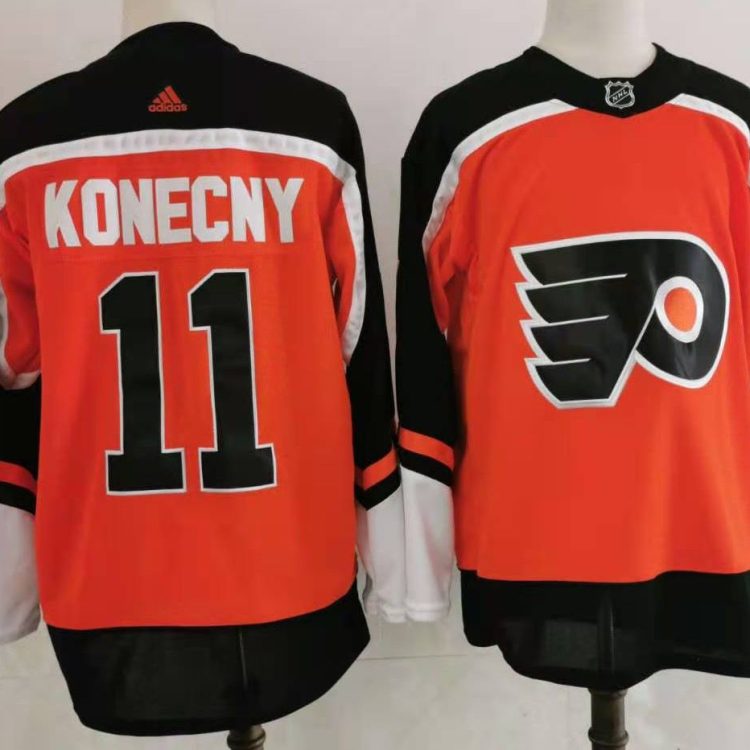 Men's Philadelphia Flyers Travis Konecny #11 Orange Jersey