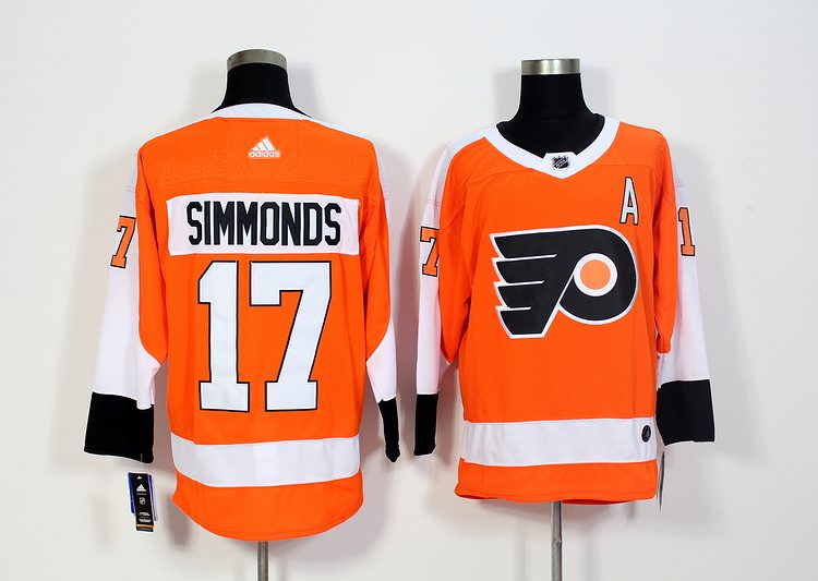 Men's Philadelphia Flyers Wayne Simmonds #17 Orange Jersey