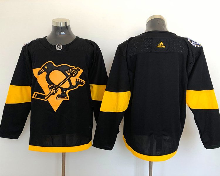 Men's Pittsburgh Penguins Black Blank Jersey