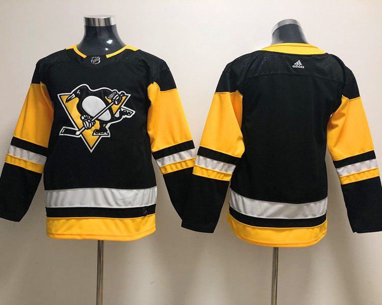 Men's Pittsburgh Penguins Black Breakaway Home Blank Jersey