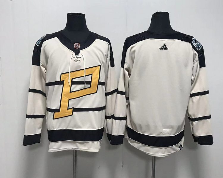Men's Pittsburgh Penguins Cream 2023 Winter Classic Blank Jersey