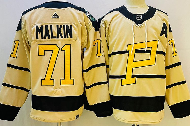 Men's Pittsburgh Penguins Evgeni Malkin #71 Yellow Jersey