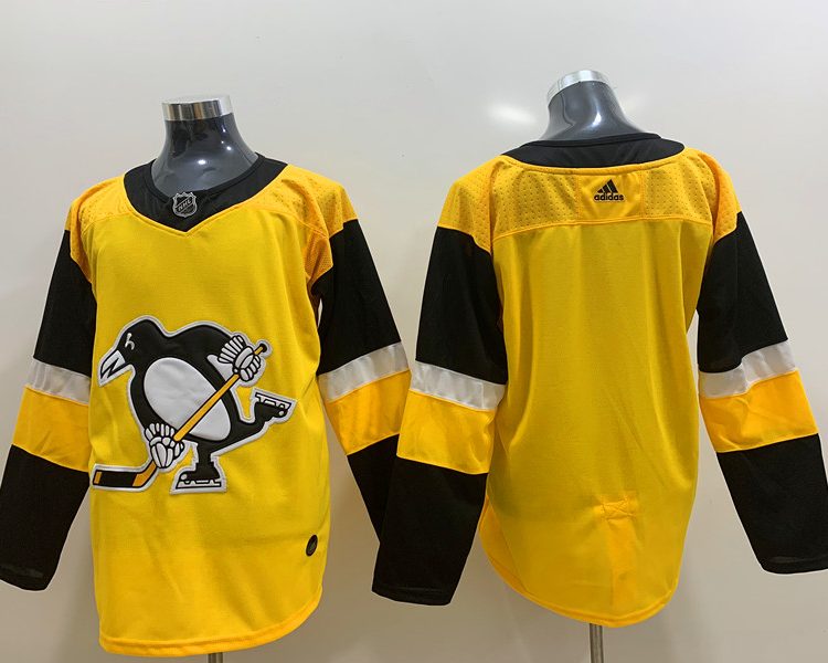 Men's Pittsburgh Penguins Gold Alternate Breakaway Blank Jersey