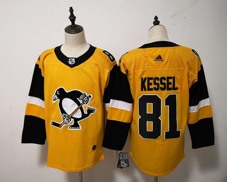 Men's Pittsburgh Penguins Phil Kessel #81 Gold Jersey