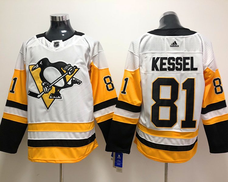 Men's Pittsburgh Penguins Phil Kessel #81 White Jersey