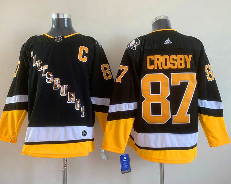 Men's Pittsburgh Penguins sidney crosby  #87 Black Jersey