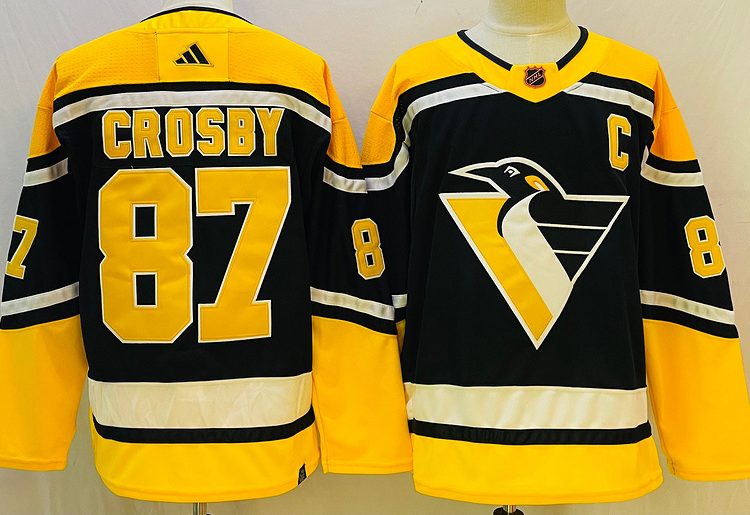 Men's Pittsburgh Penguins Sidney Crosby #87 Black Jersey