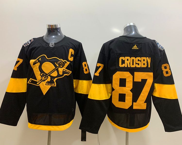 Men's Pittsburgh Penguins sidney crosby  #87 Black Jersey