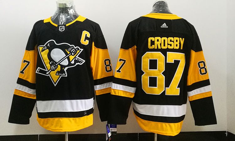 Men's Pittsburgh Penguins sidney crosby  #87 Black Jersey