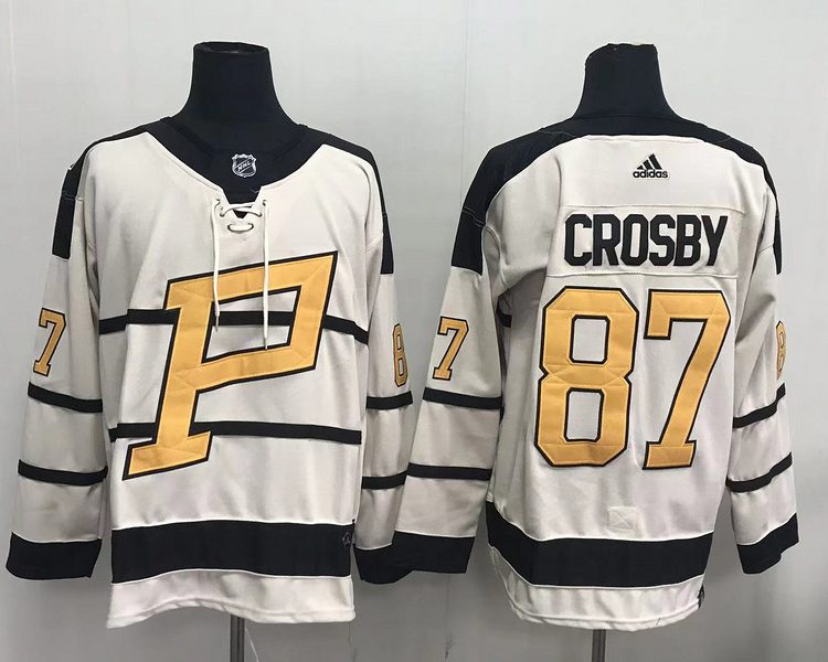Men's Pittsburgh Penguins sidney crosby  #87 White Jersey