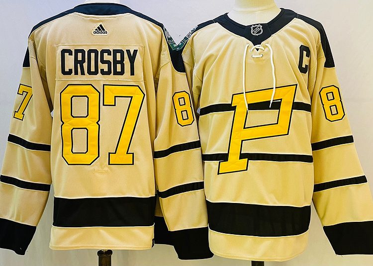 Men's Pittsburgh Penguins Sidney Crosby #87 Yellow Jersey