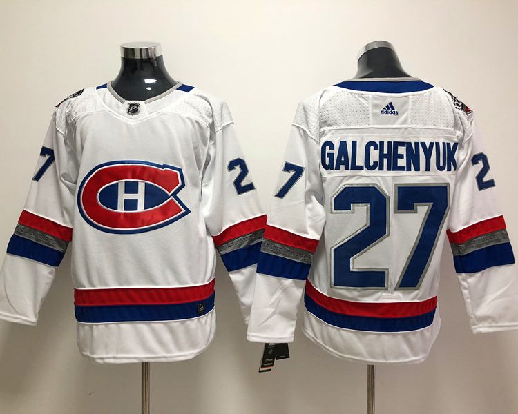 Men's Montreal Canadiens Alex Galchenyuk #27 White Jersey