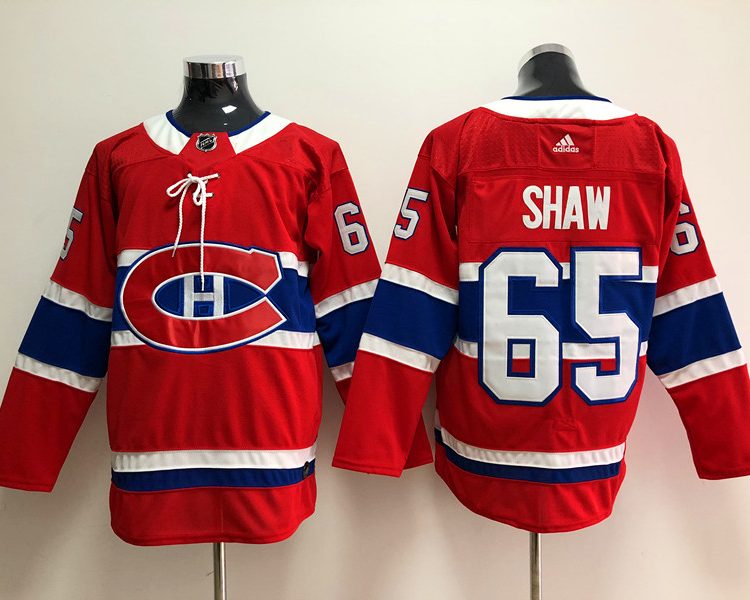 Men's Montreal Canadiens Andrew Shaw #65 Red Jersey