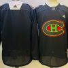 Men's Montreal Canadiens Black Blank Jersey
