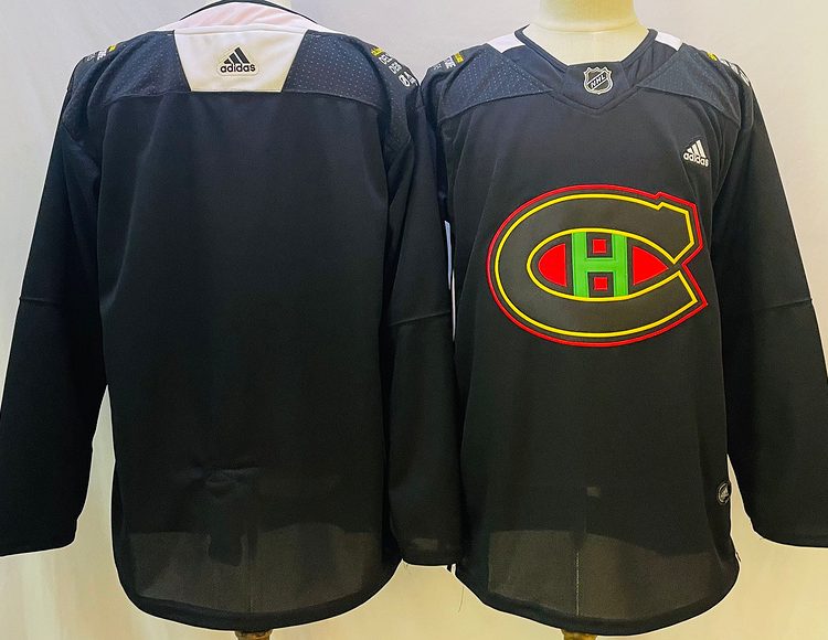 Men's Montreal Canadiens Black Blank Jersey