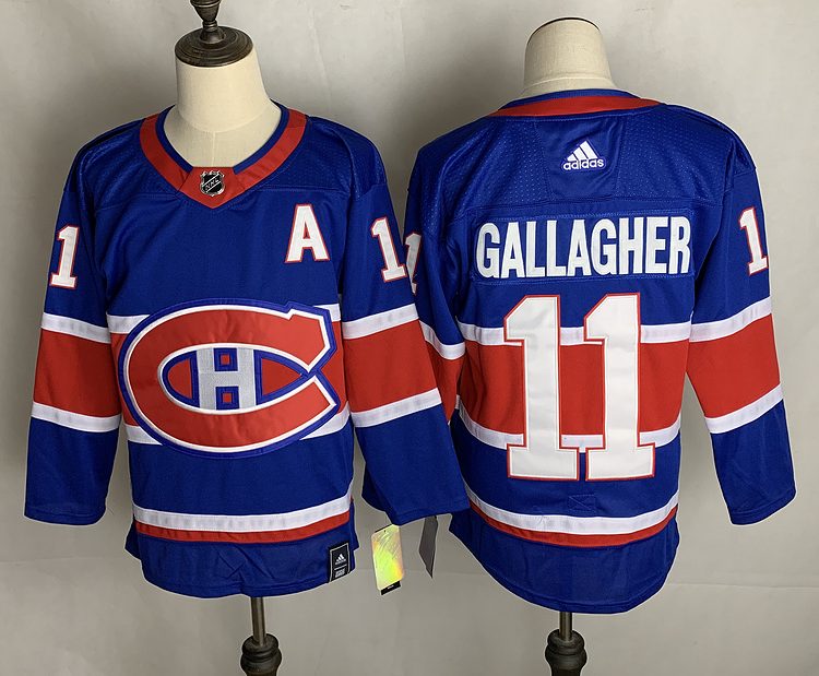 Men's Montreal Canadiens Brendan Gallagher #11 Blue Jersey