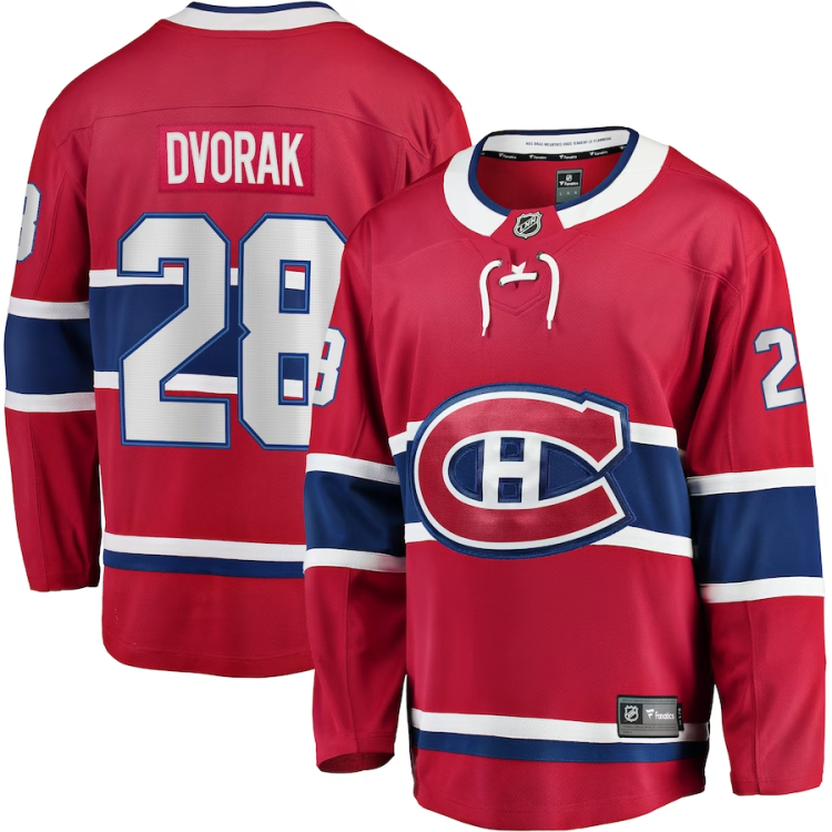 Men's Montreal Canadiens Christian Dvorak #28 Red Jersey