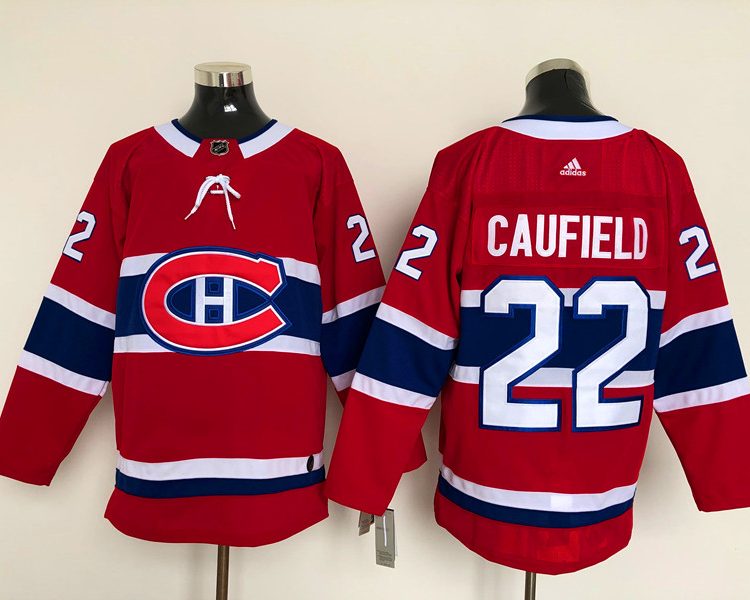 Men's Montreal Canadiens Cole Caufield #22 Red Jersey