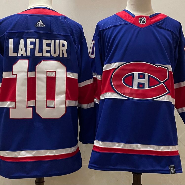 Men's Montreal Canadiens Guy Lafleur #10 Blue Jersey