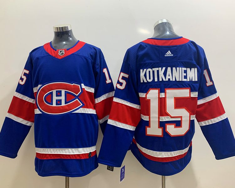 Men's Montreal Canadiens Jesperi Kotkaniemi #15 Blue Jersey