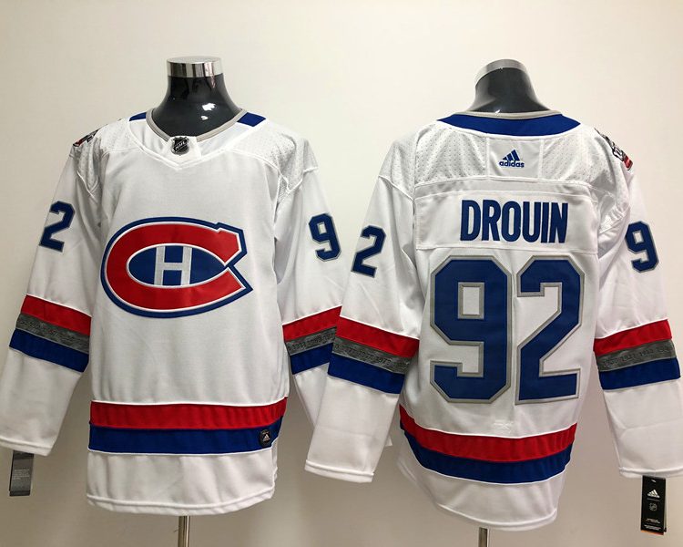 Men's Montreal Canadiens Jonathan Drouin #92 White Jersey