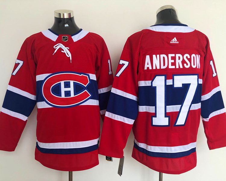 Men's Montreal Canadiens Josh Anderson #17 Red Jersey