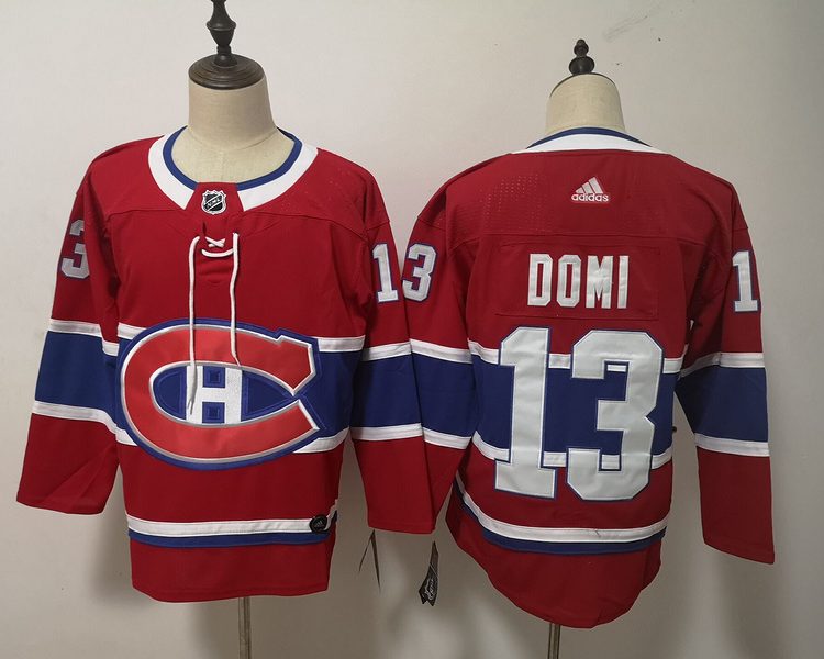 Men's Montreal Canadiens Max Domi #13 Red Jersey