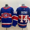 Men's Montreal Canadiens Nick Suzuki #14 Blue Jersey