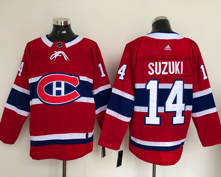 Men's Montreal Canadiens Nick Suzuki #14 Red Jersey