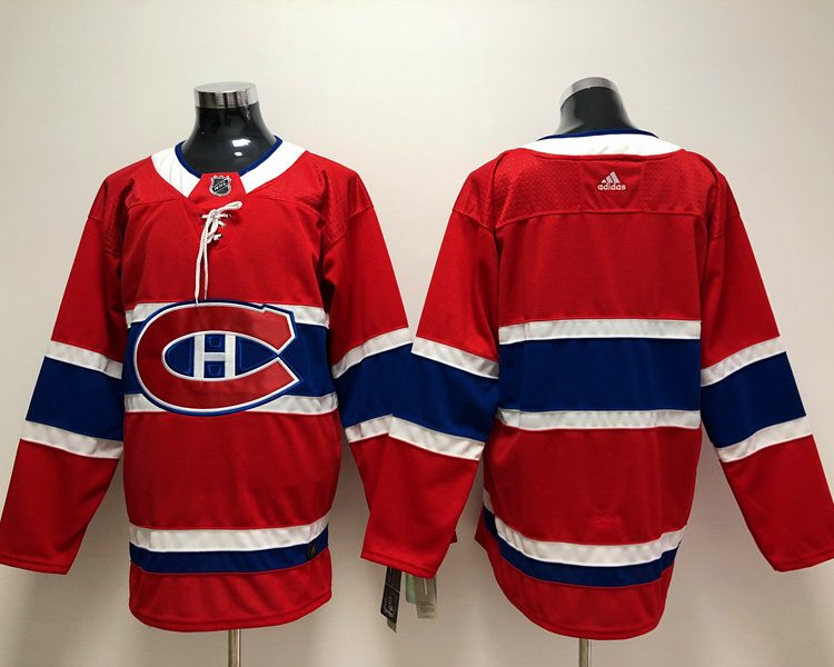 Men's Montreal Canadiens Red Breakaway Home Blank Jersey