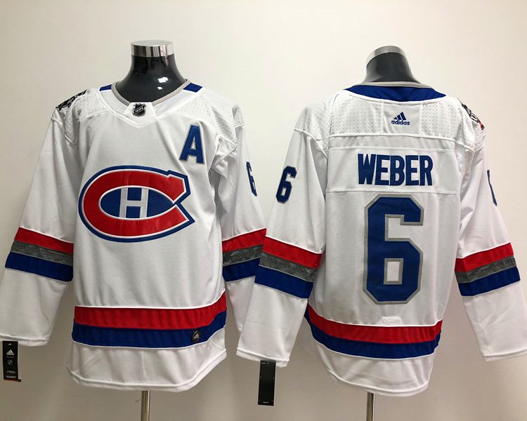 Men's Montreal Canadiens Shea Weber #6 White Jersey