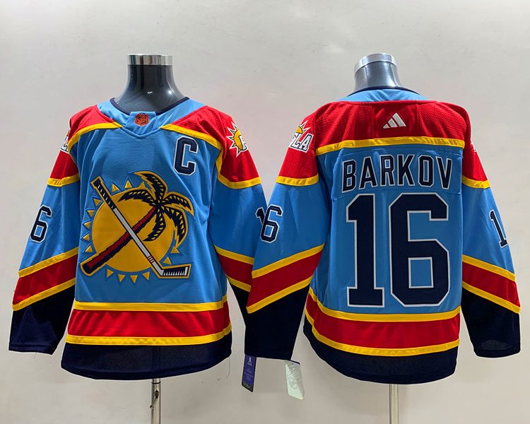 Men's Florida Panthers Aleksander Barkov #16 Blue Jersey