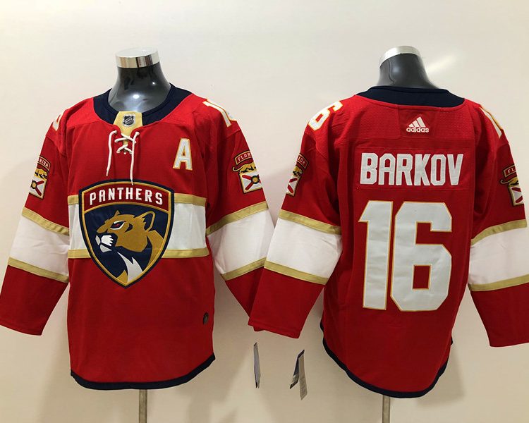 Men's Florida Panthers Aleksander Barkov #16 Red Home Breakaway Jersey